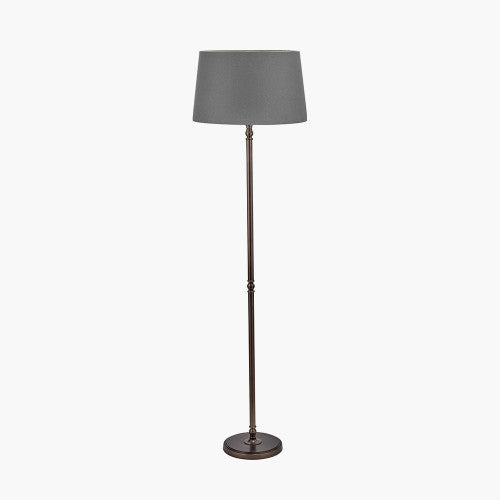 Classic Antique Bronze Metal Candlestick Floor Lamp - Base Only