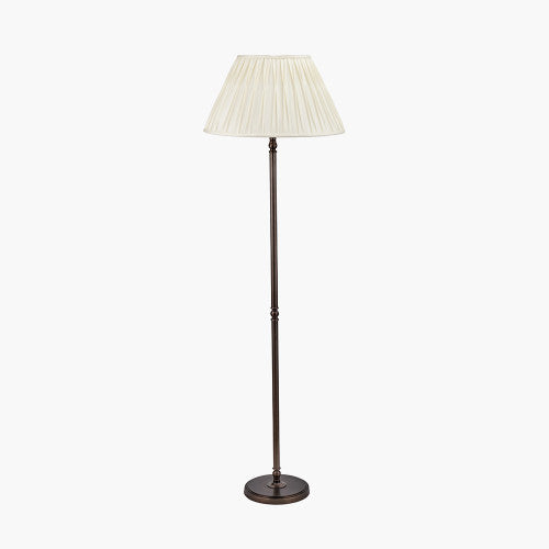 Classic Antique Bronze Metal Candlestick Floor Lamp - Base Only