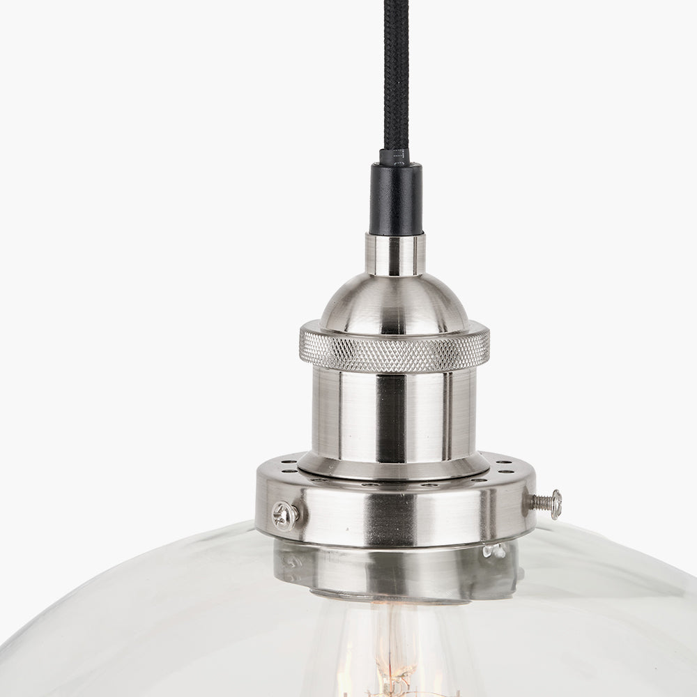 Cecilia Clear Glass Dome Ceiling Light Pendant - 30cm