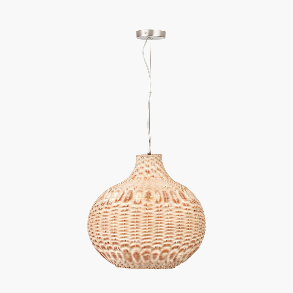 Allona Natural Woven Rattan Pendant  40 cm