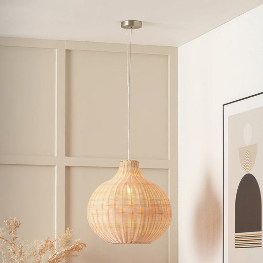 Allona Natural Woven Rattan Pendant  40 cm