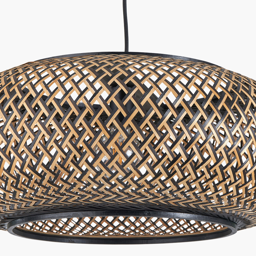 Large Natural Rattan Pendant Light - Boho Ceiling Lamp Shade