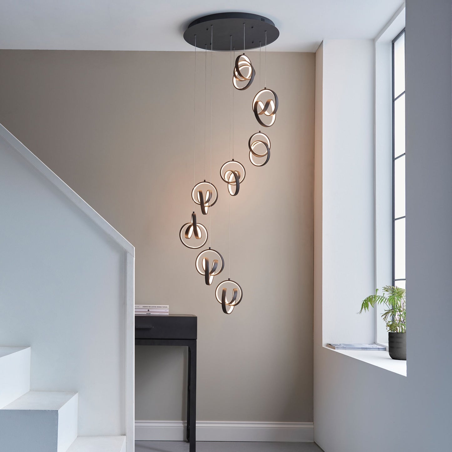 Cosma Matte Black & Gold Pendant Light