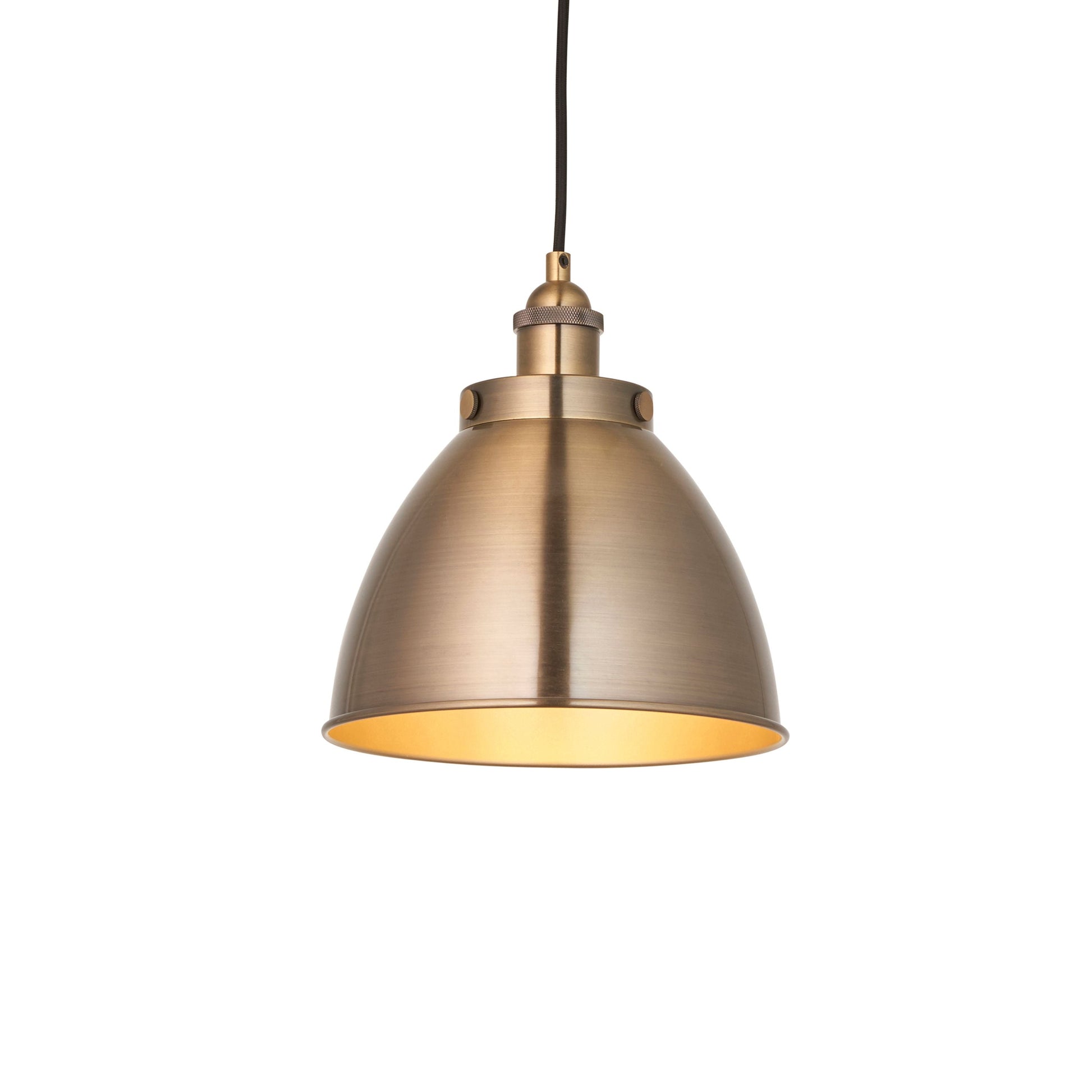 Franklin Antique Brass Industrial Pendant Ceiling Light  Small