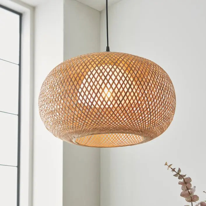 Bali Rattan Dome Ceiling Pendant Light