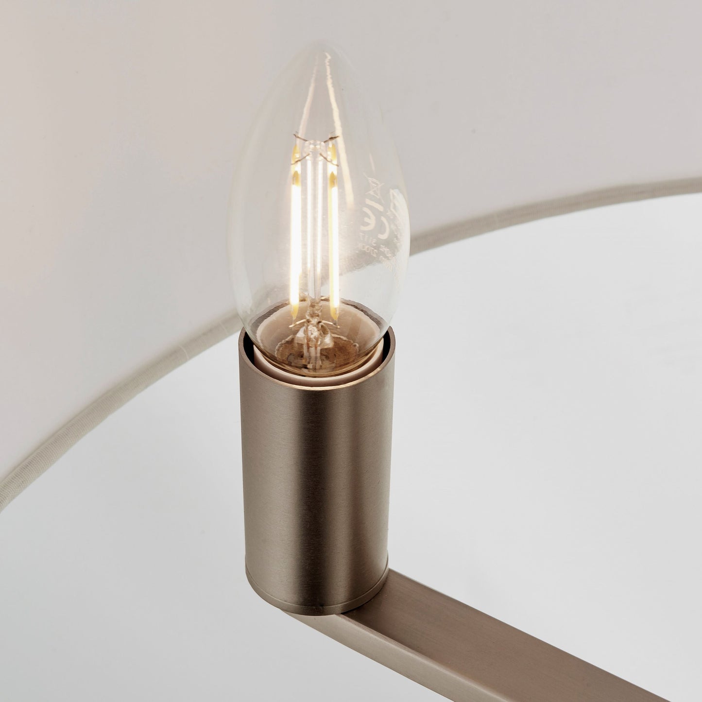 Contemporary Nickel Single Pendant Ceiling Light With White Shade