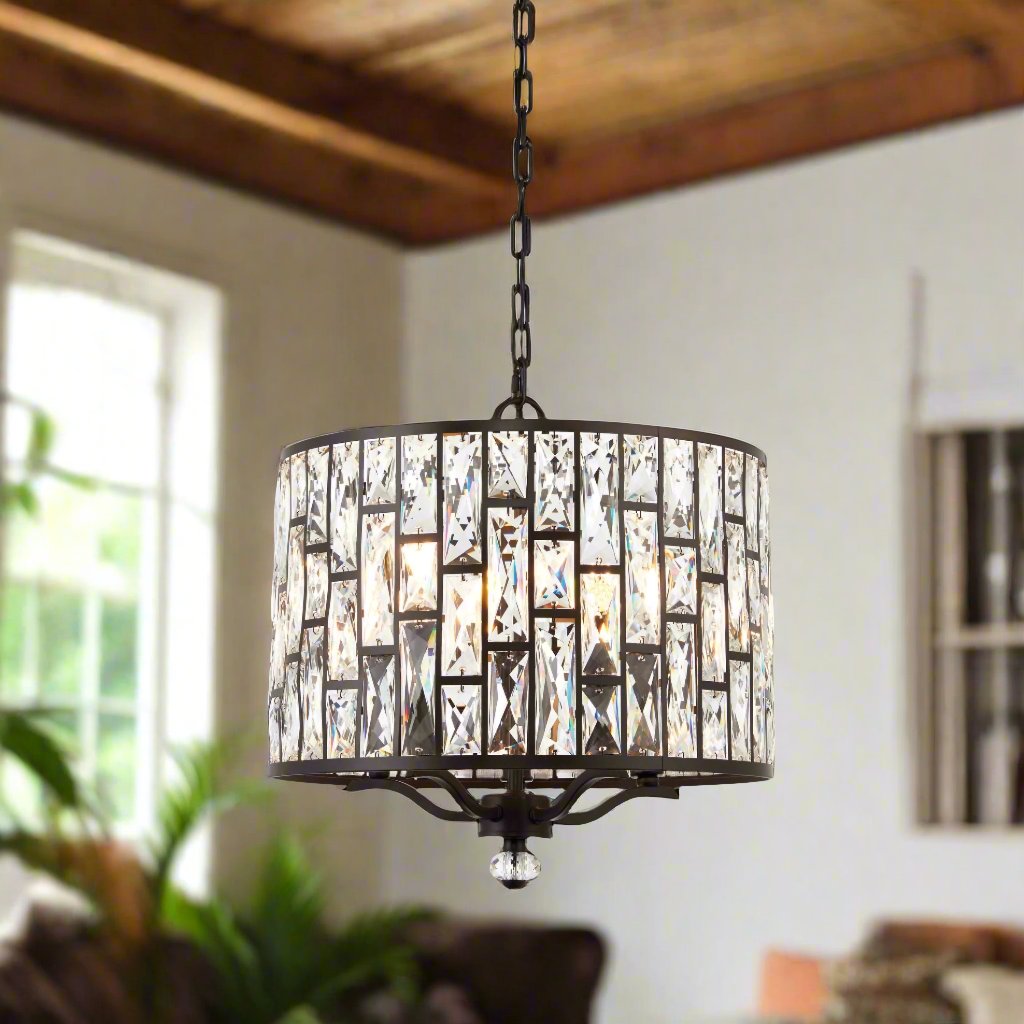 Belle 8Light Pendant with Clear Crystal Accents