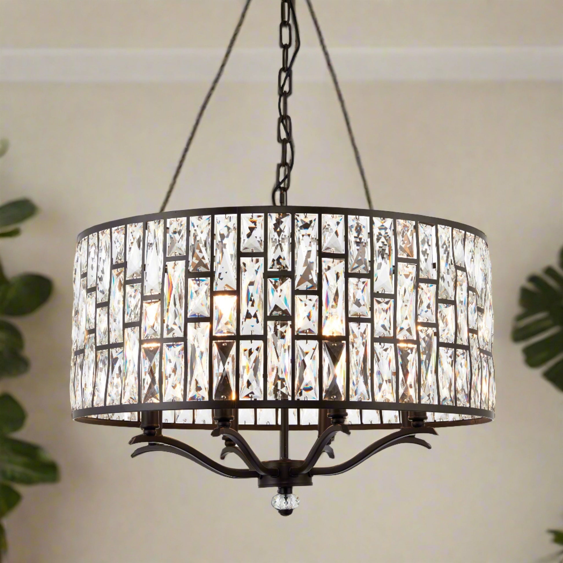 Belle 8Light Pendant with Clear Crystal Accents