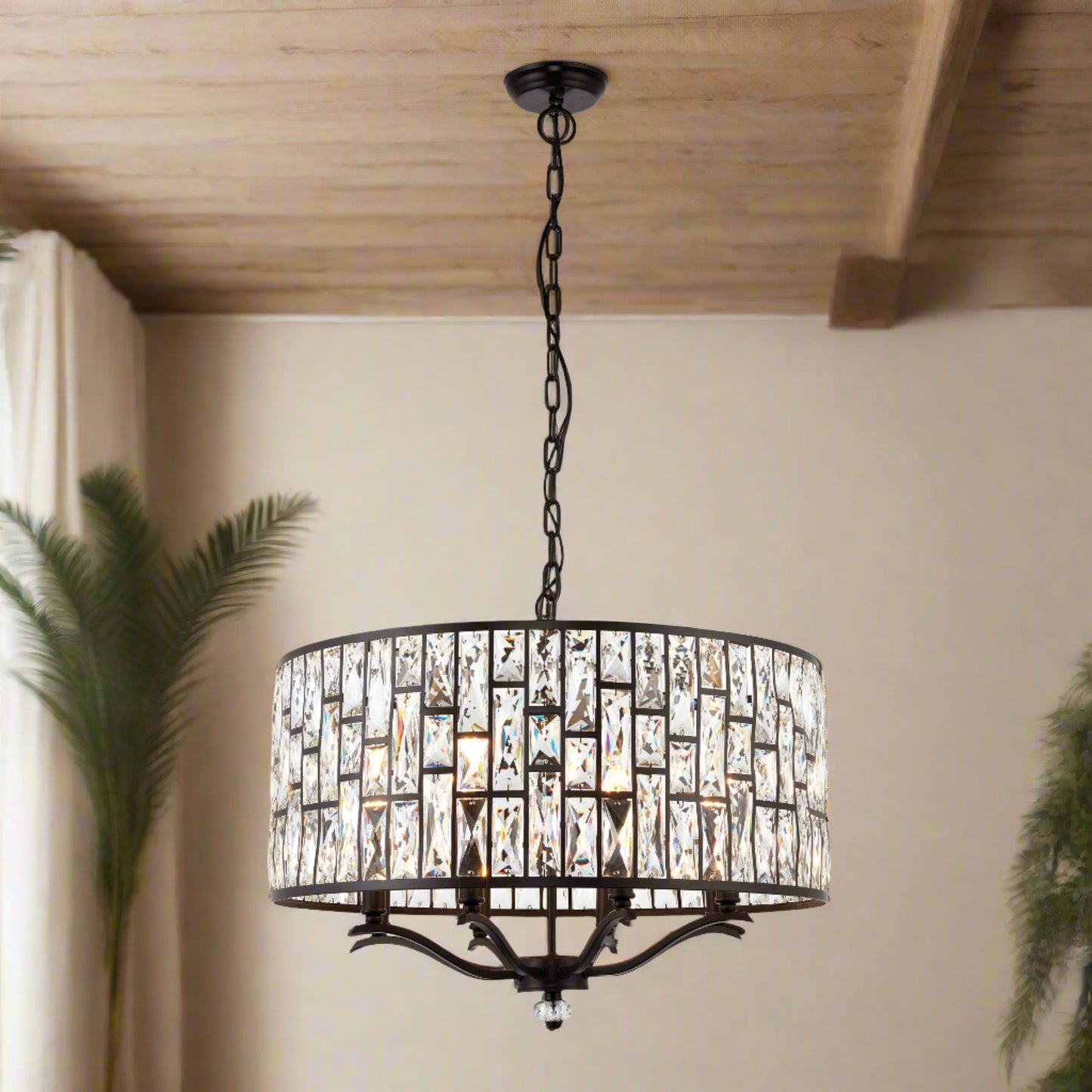 Belle 8Light Pendant with Clear Crystal Accents