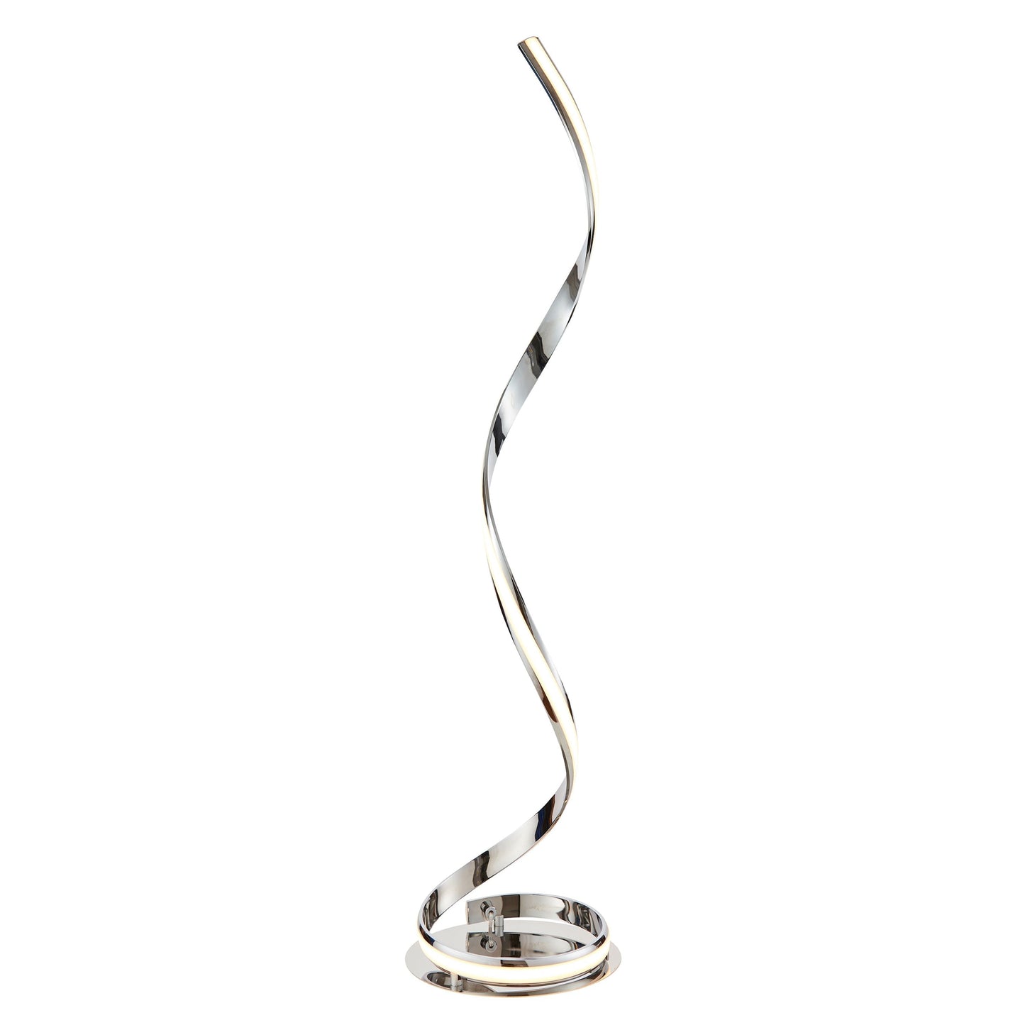Modern Chrome LED Floor Lamp – Sculptural Design & Warm White Light