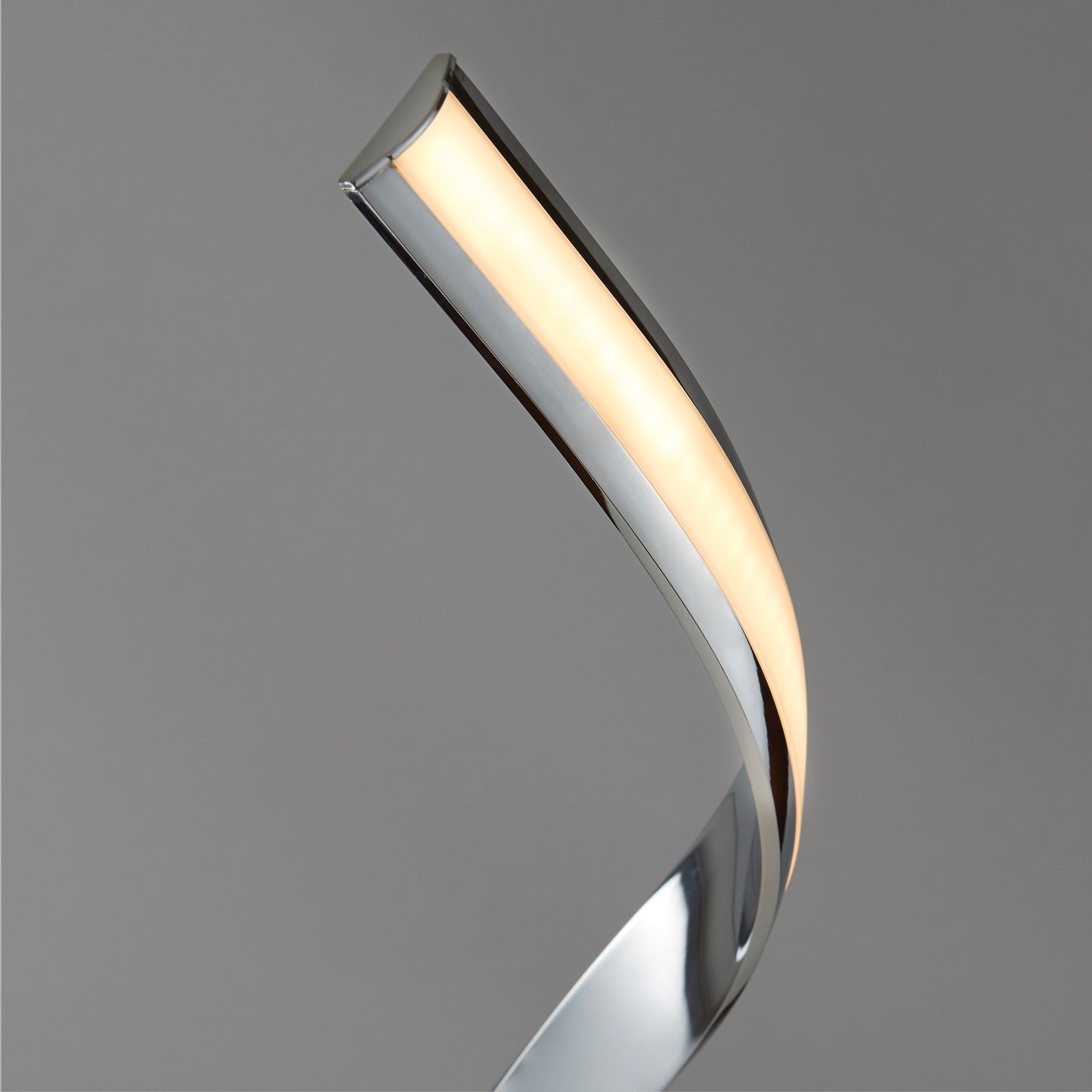 Modern Chrome LED Floor Lamp – Sculptural Design & Warm White Light