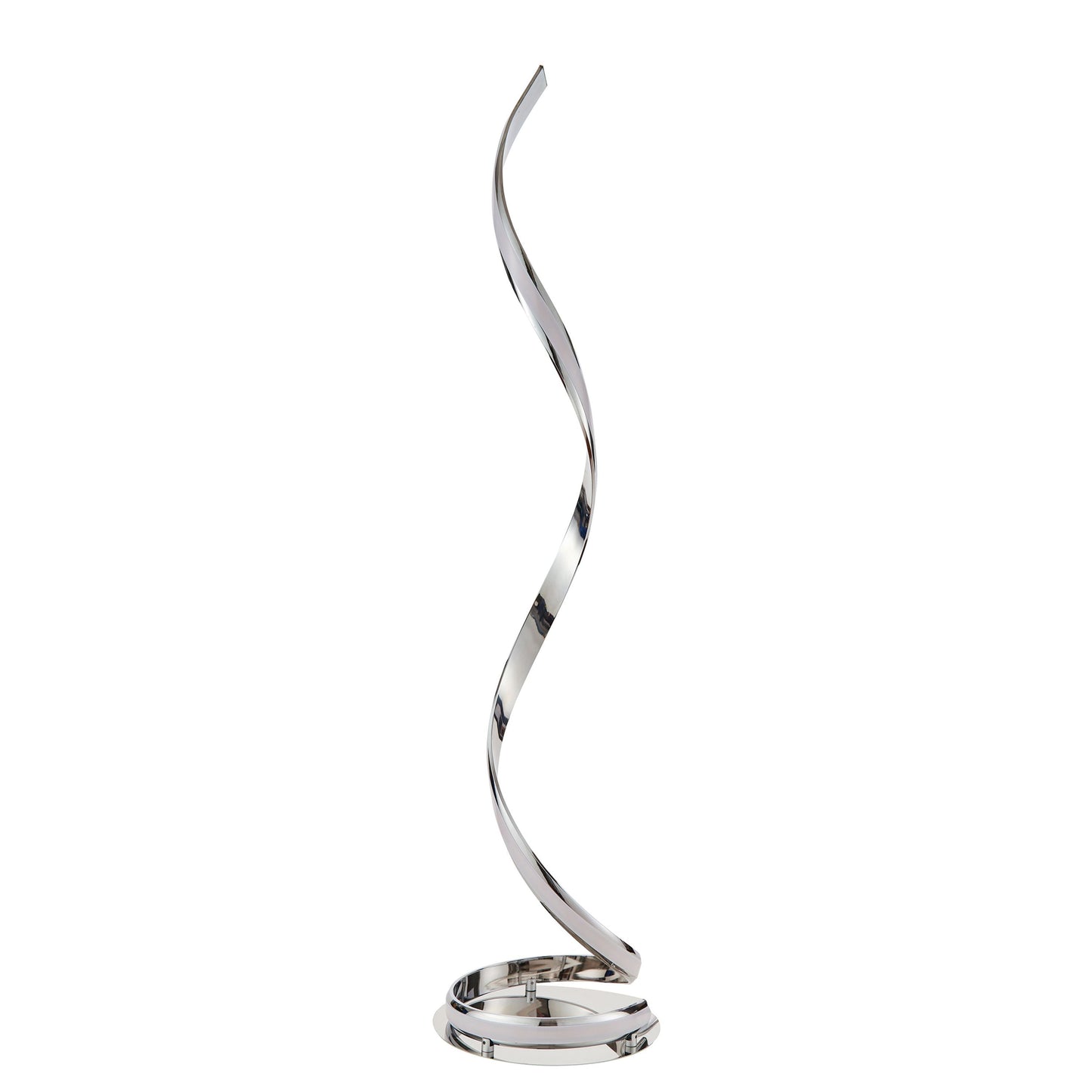 Modern Chrome LED Floor Lamp – Sculptural Design & Warm White Light