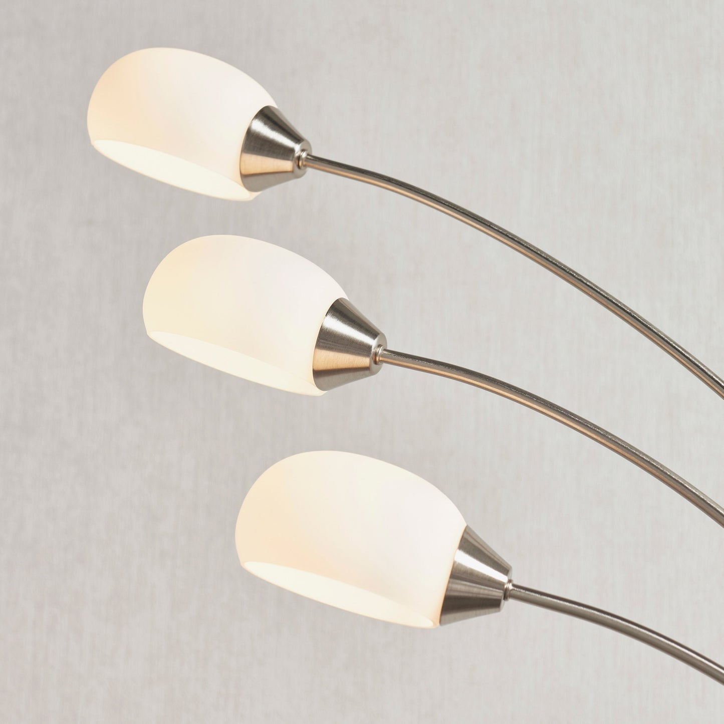 Modern Satin Nickel Floor Lamp – Adjustable MultiArm Design  
