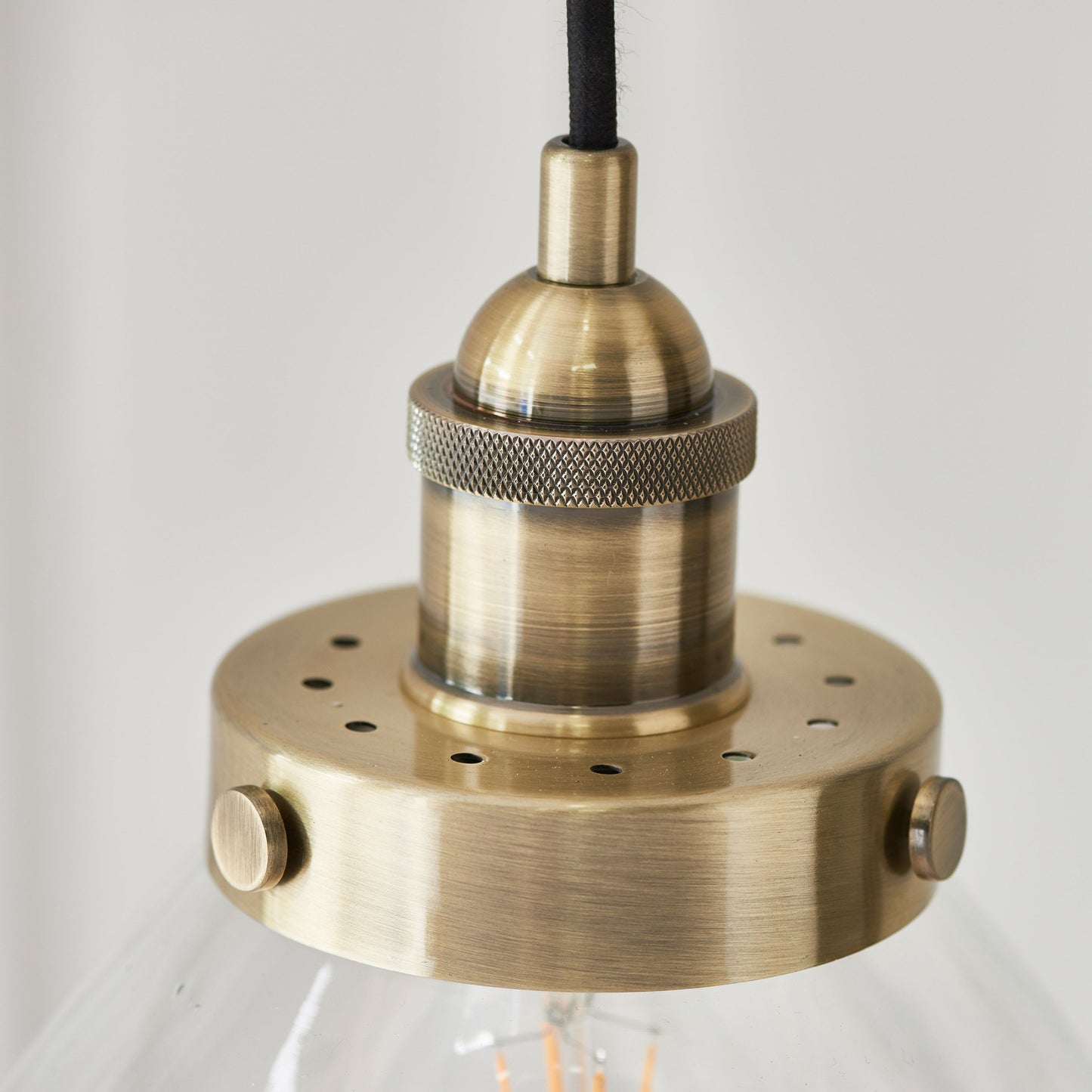 Hansen Pendant Light in Antique brass / clear