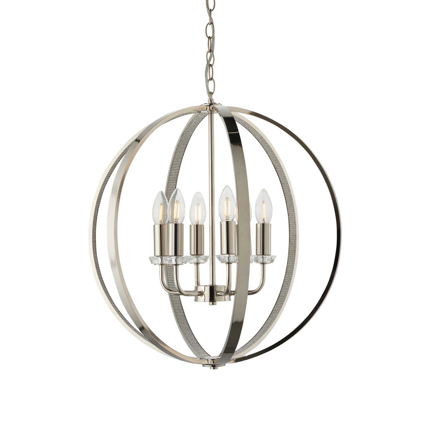 Ritz Pendant Large Light Bright Nickel