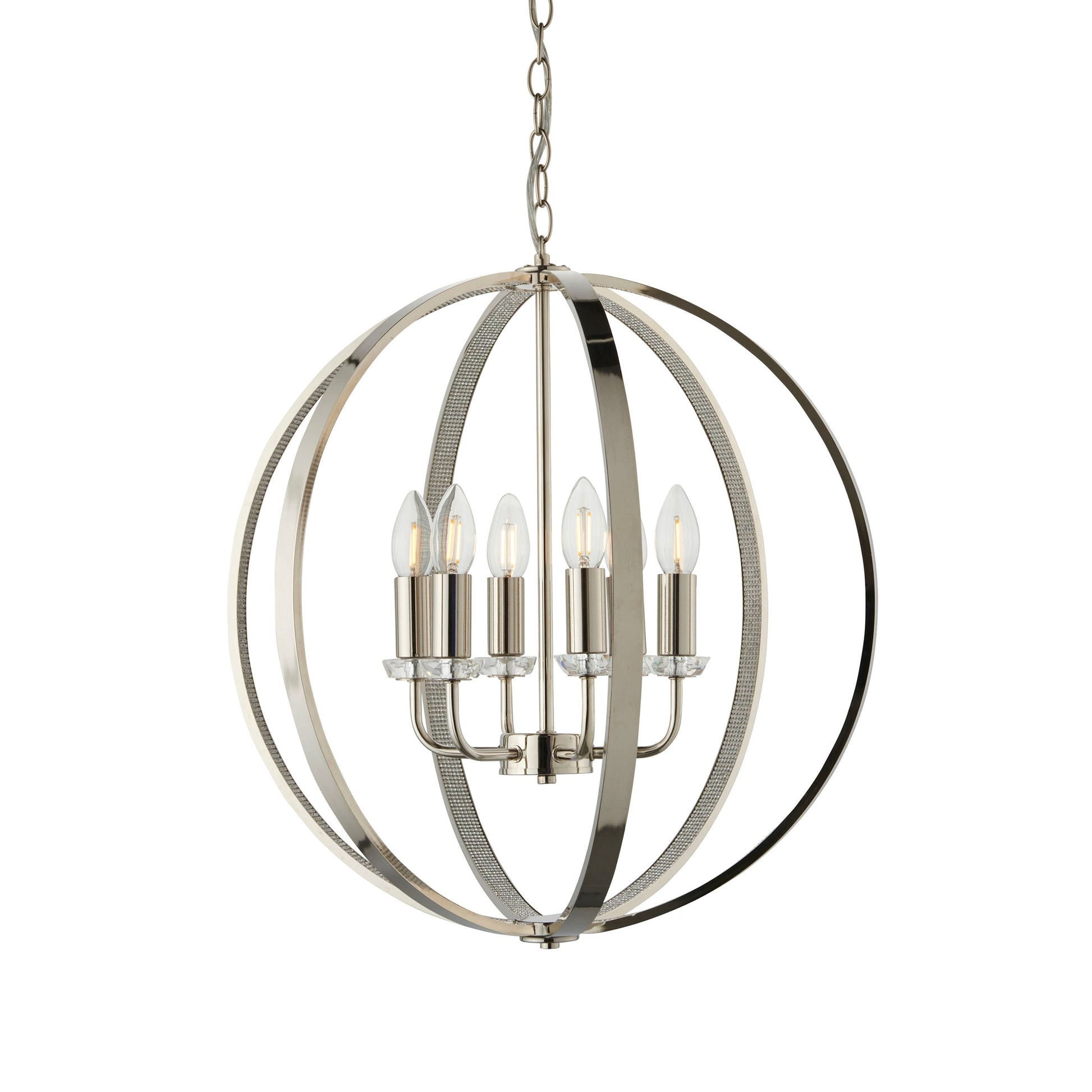 Ritz Pendant Large Light Bright Nickel