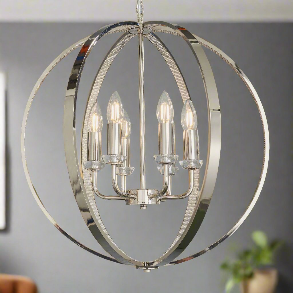 Ritz Pendant Large Light Bright Nickel