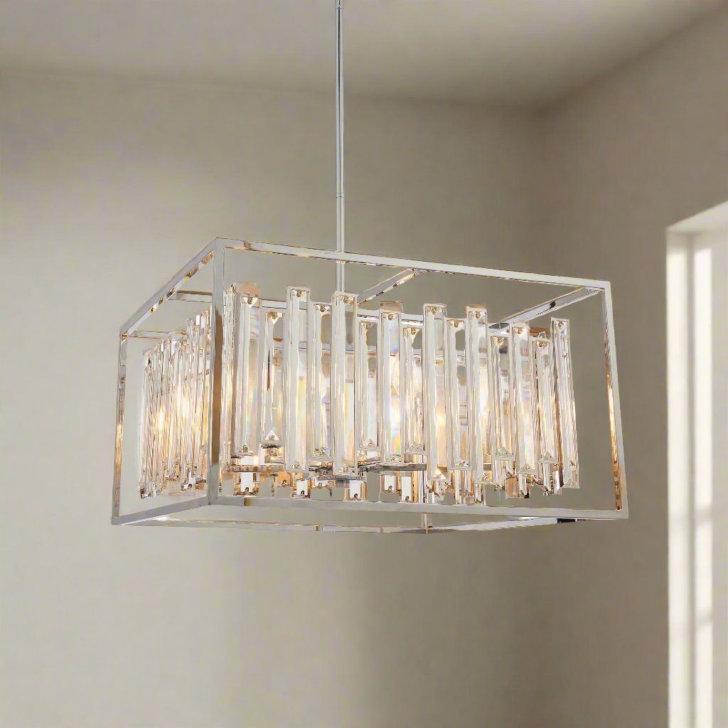 Acadia Silver & Glass Pendant Light