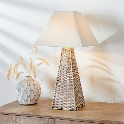 Charming Natural Rattan Table Lamp Base – Rustic Elegance