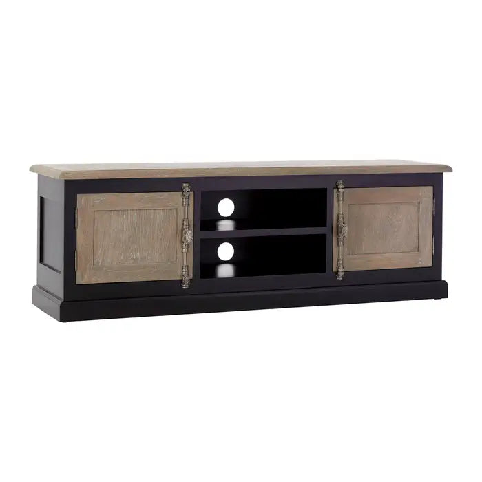 Kensington Townhouse Metal & Wood Media Unit In Grey