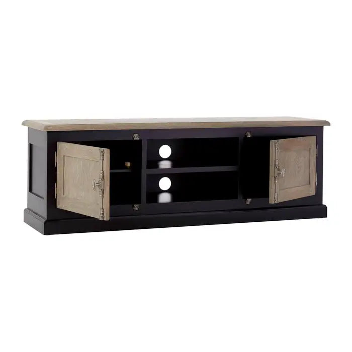Kensington Townhouse Metal & Wood Media Unit In Grey
