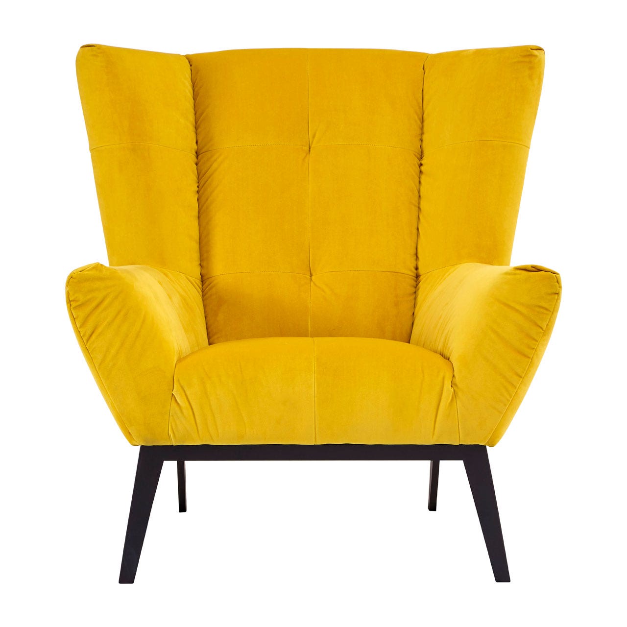 Bella Yellow Fabric Armchair     