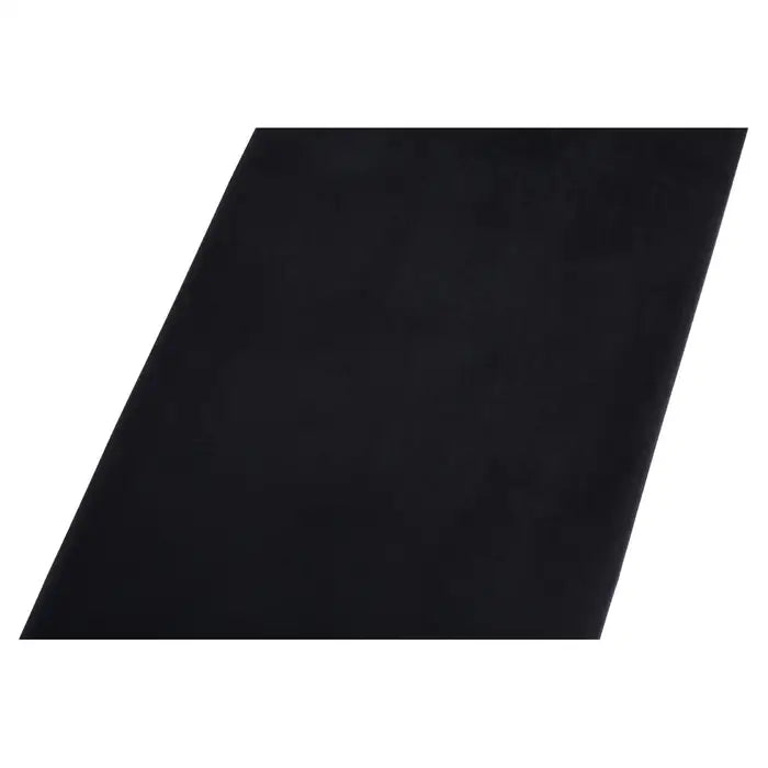 Hampton Indoor Bench, Black Velvet, Silver Metal Frame