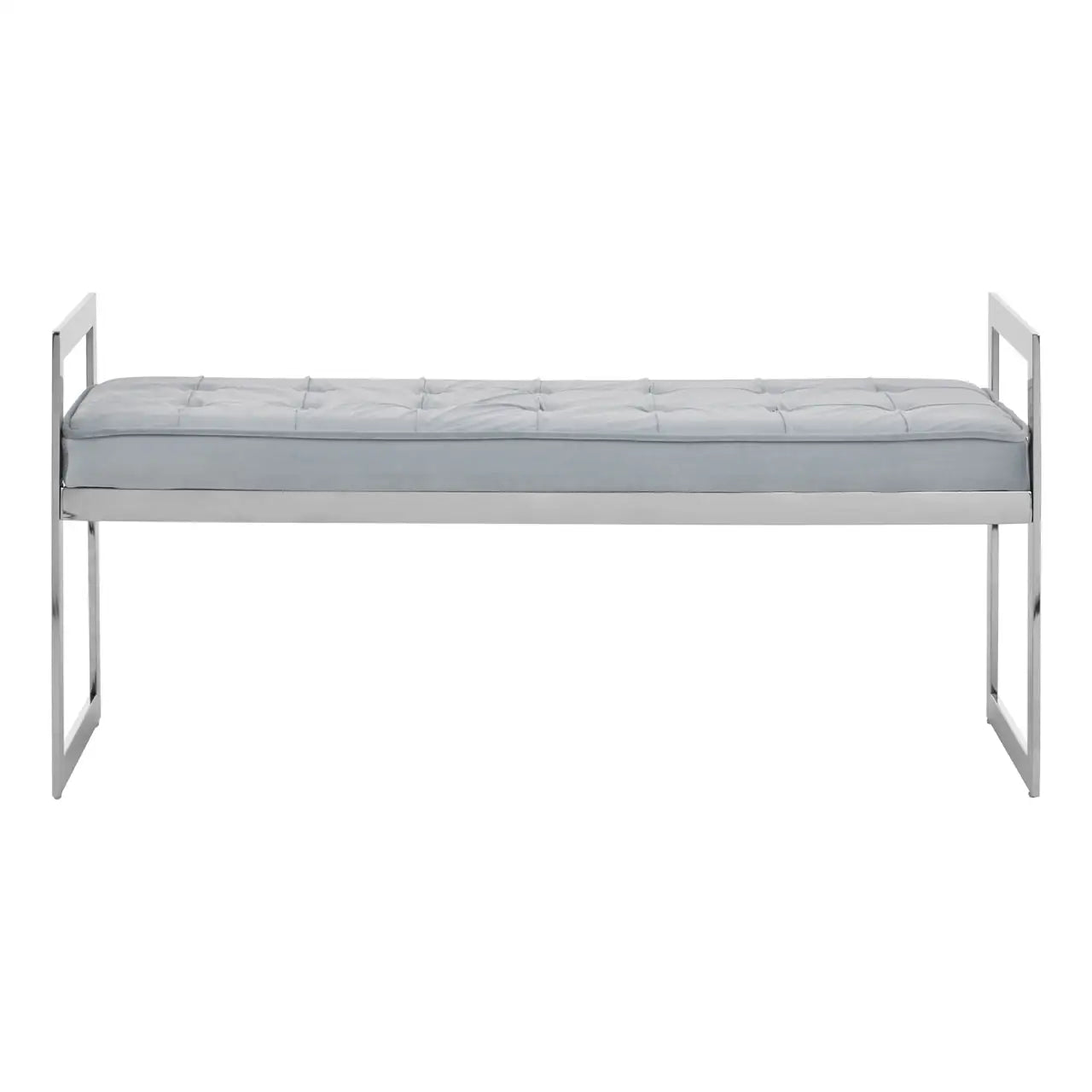 Allure Powder Blue And Silver Finish Bench