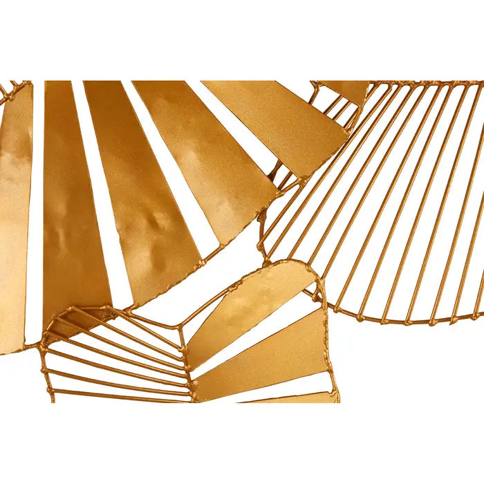 Zania Warm Gold Finish Leaf Art