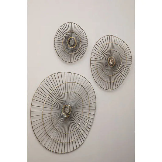 Mirano Small Abstract Iron Wall Art In Gold