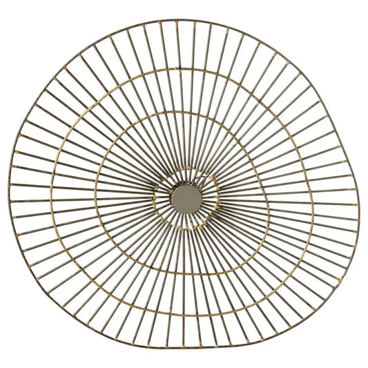Mirano Medium Abstract Iron Wall Art In Gold