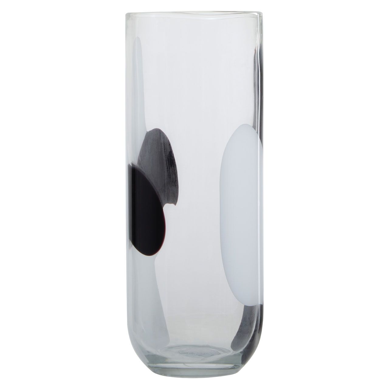 Hania Black & White Glass Vase -  -  