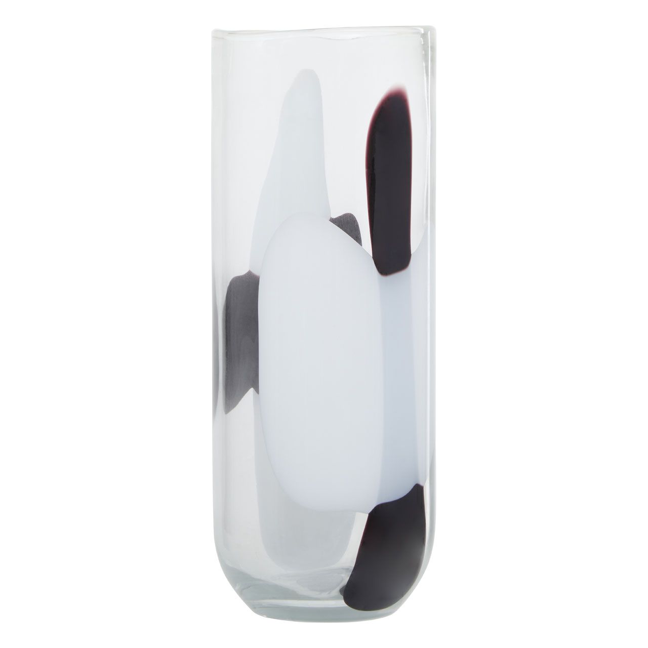 Hania Black & White Glass Vase -  -  