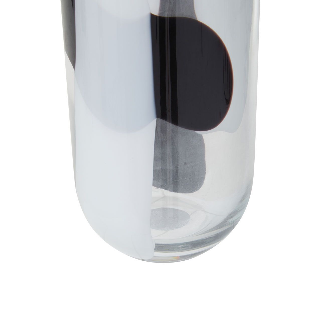 Hania Black & White Glass Vase -  -  
