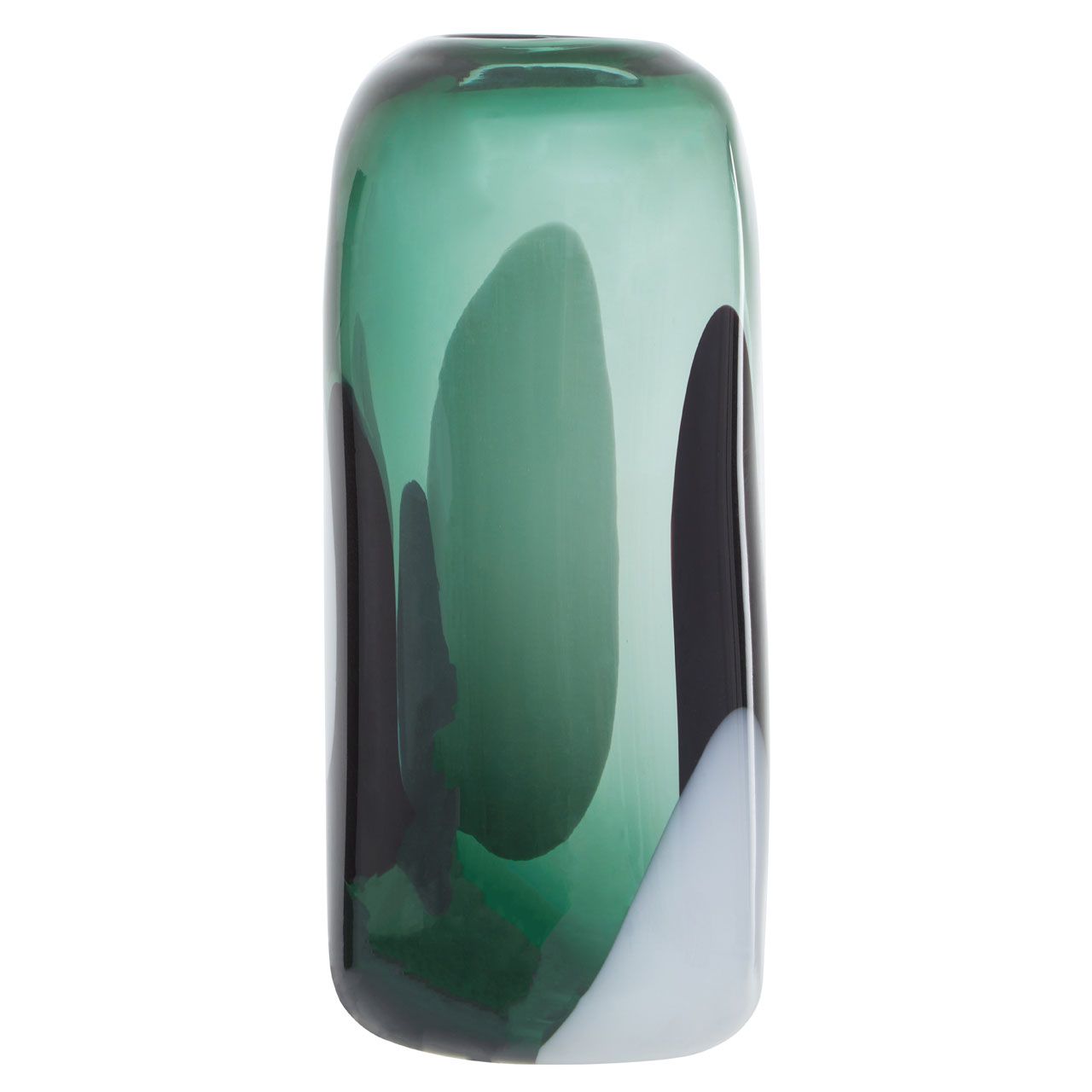 Hania Green,Black & White Glass Vase -  -  