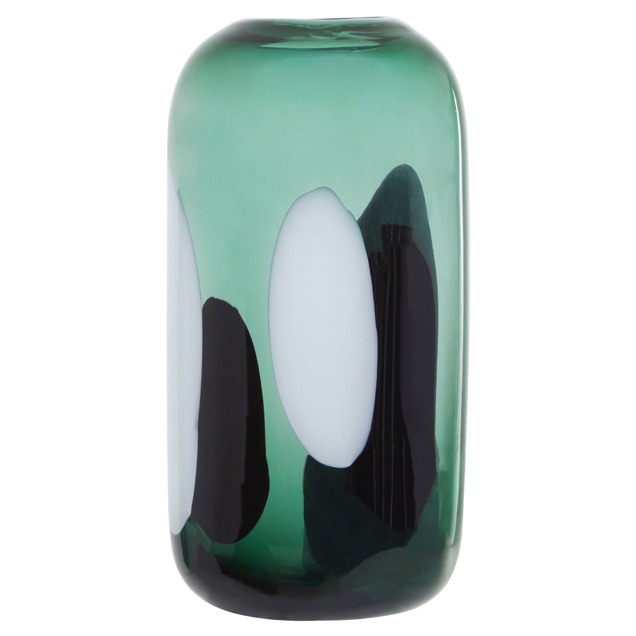 Hania Green,Black & White Glass Vase -  -  