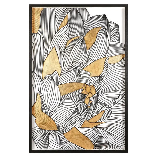 Modello Framed Botanical Wooden Wall Art In Black