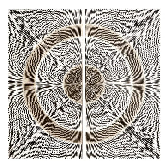 Modello Silver Wood Carving Wall Art