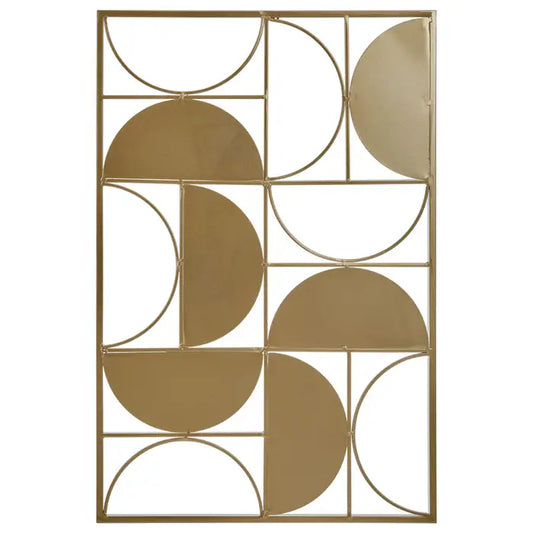Trento Gold Finish Semicircle Iron Wall Art