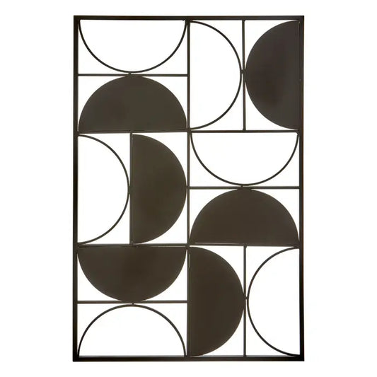 Trento Black Finish Semicircle Iron Wall Art