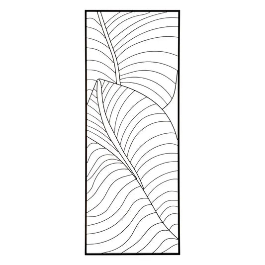 Trento Metal Large Black Leaf Design Wall Art