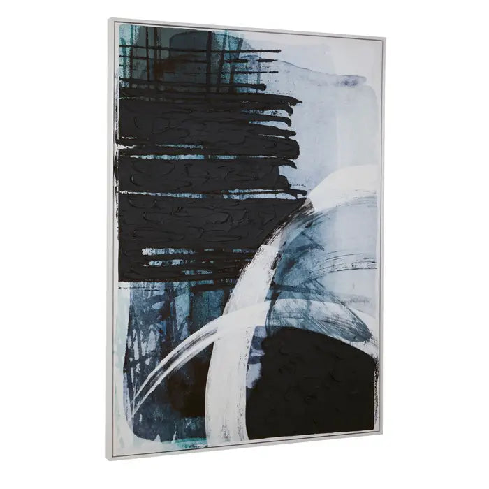 Striking Abstract Canvas Wall Art – Blue Tones