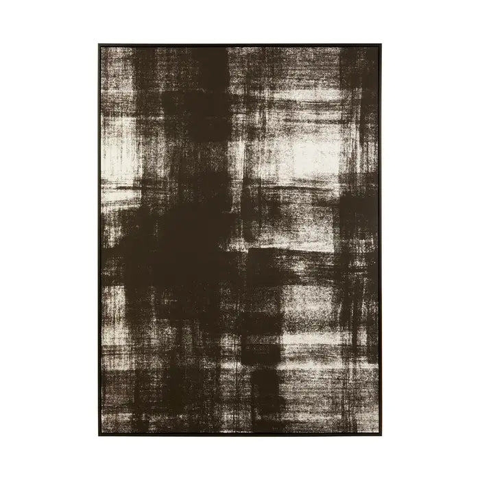 Bold Abstract Black & White Wall Art – Canvas with Textured Design  