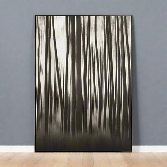 Modern Black Polystyrene Wall Art – Abstract Forest Design & Assembled Finish  