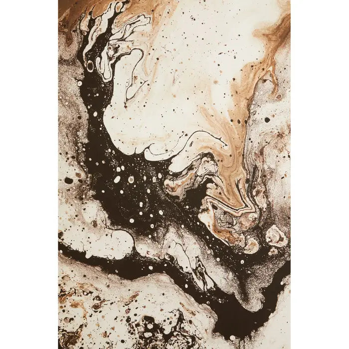 Elegant Natural Marble-Effect Abstract Wall Art – Pinewood Frame & Textured Finish