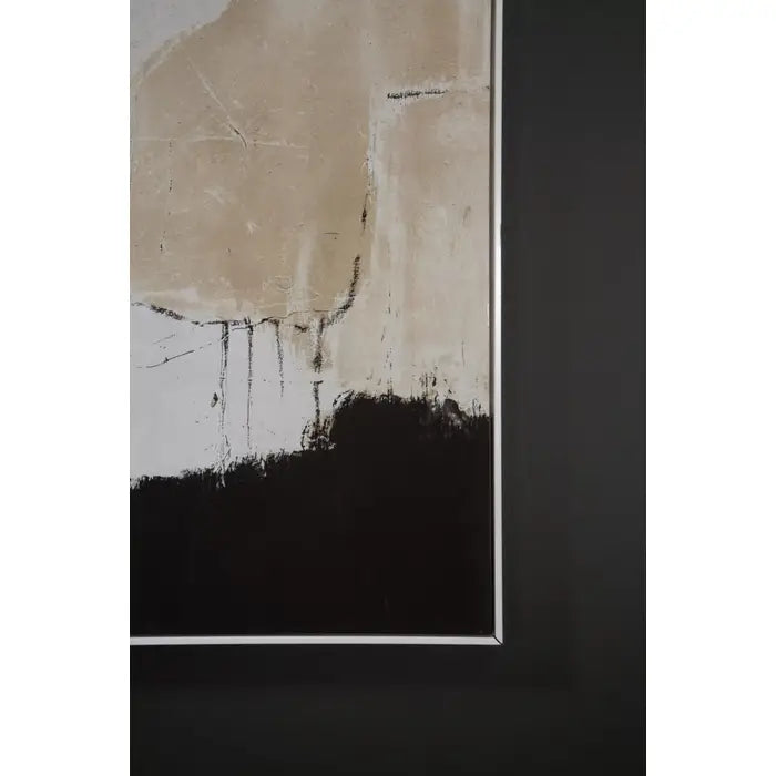 Modern Pink Abstract Wall Art – Textured Design & Wooden Frame