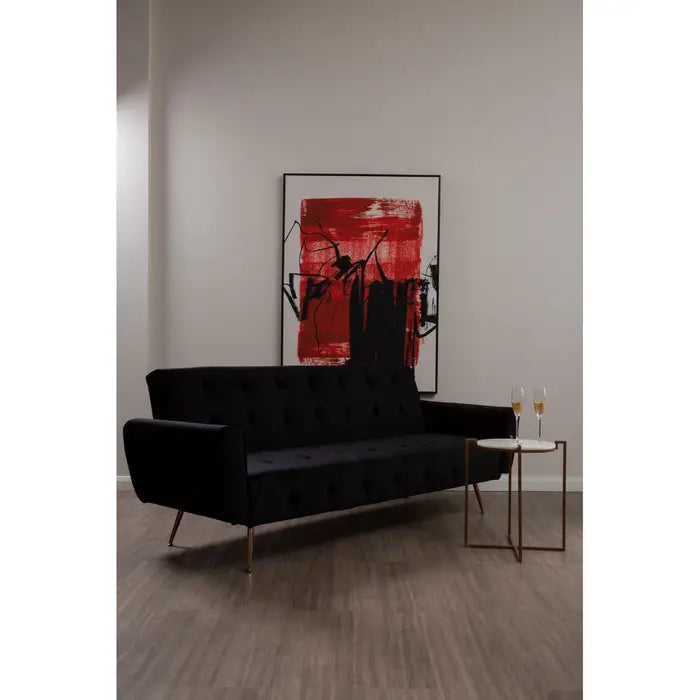 Vibrant Abstract Red & Black Wall Art – Wooden Frame  
