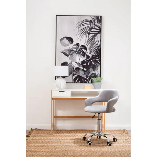 Modern Black Wooden Wall Art – Botanical Design & Assembled Finish  