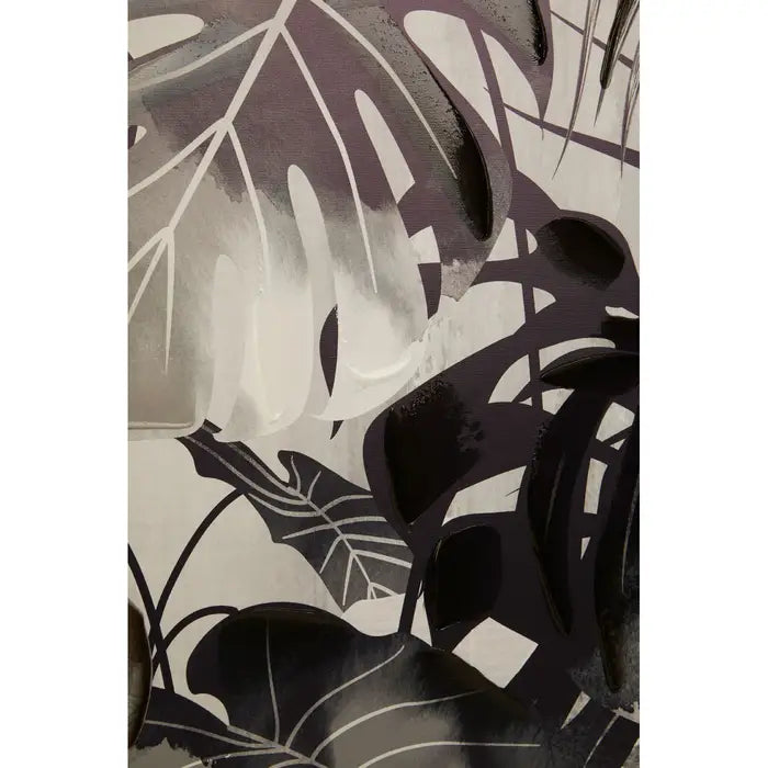 Modern Black Wooden Wall Art – Botanical Design & Assembled Finish