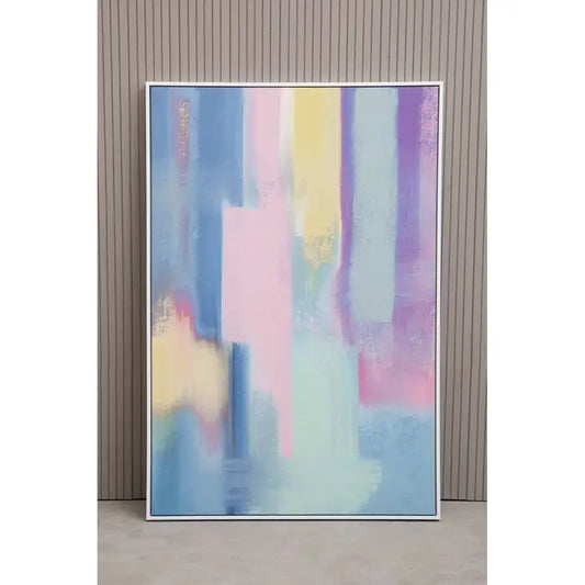 Charming Pastel Abstract Canvas Wall Art – Assorted Colours & Textured Finish  